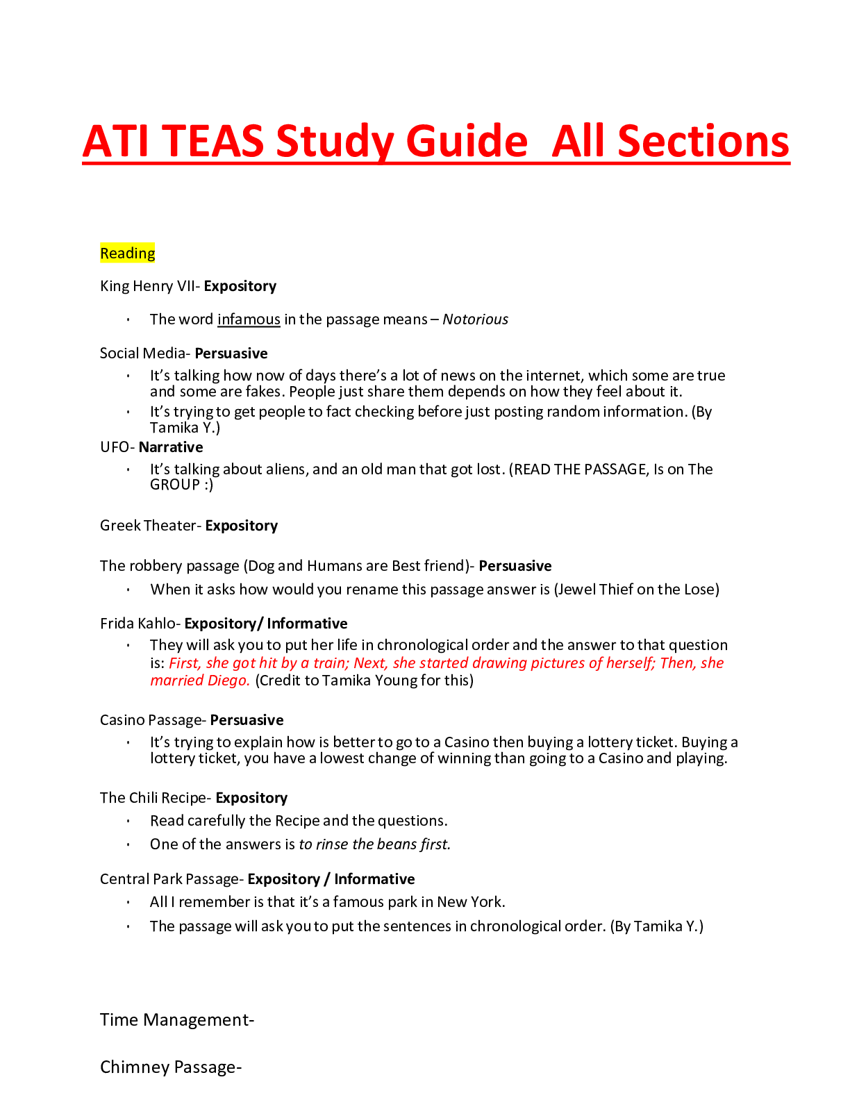 2022 2023 ATI TEAS Study Guide All Sections Complete Questions